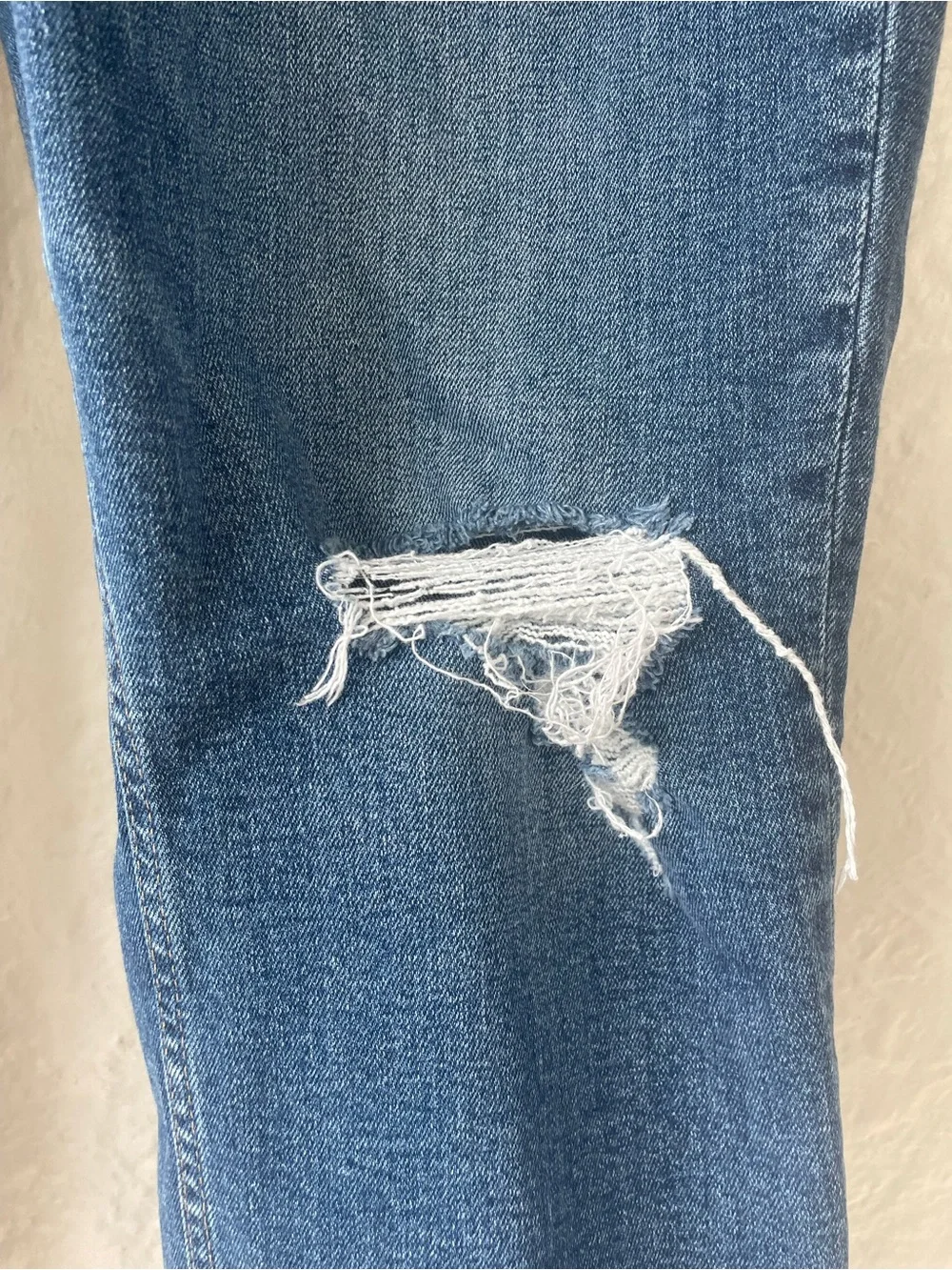 GAP Vintage High Slim Sky High distressed ankle length cuffed jeans; 14R - Picture 2 of 8
